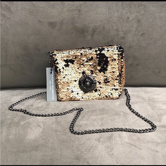 “Never too much sparkle” Sequin Black or Gold Crossbody-Boutique - Picture 7 of 15